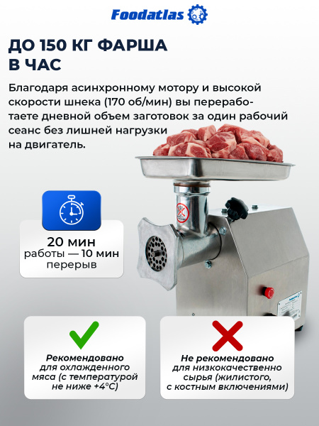 Мясорубка Foodatlas KY-12